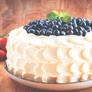 Blueberry and whitechocolat cake