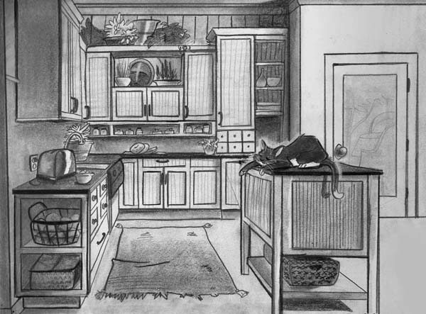 Kitchen Scene With Pokey