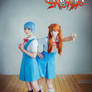 Evangelion Asuka Langley and Rei Ayanami cosplay
