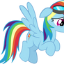 Rainbow Dash nervous hovering without suit