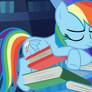 Rainbow on books