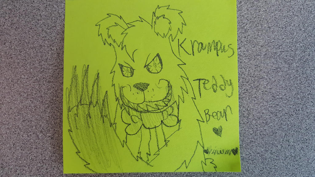 Teddy on sticky note :3