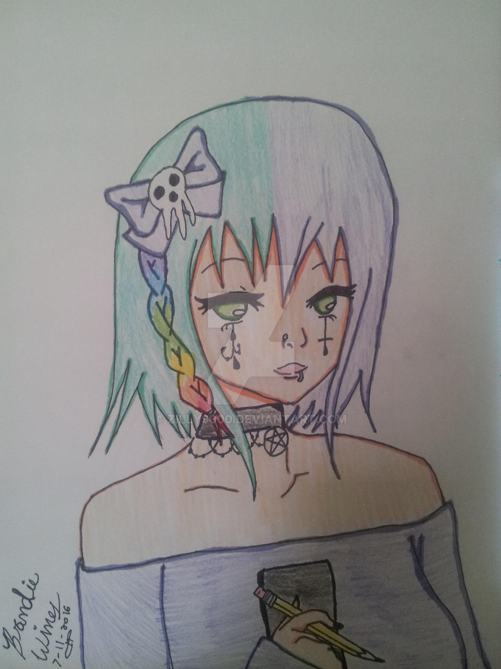 Pastel Goth Girl Short Hair By Zilly9000 On Deviantart