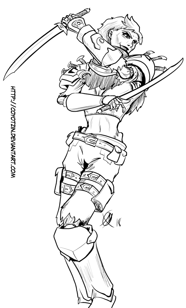 Inktober2018 - Shaytee, Forsaken Rogue by Coyotzin