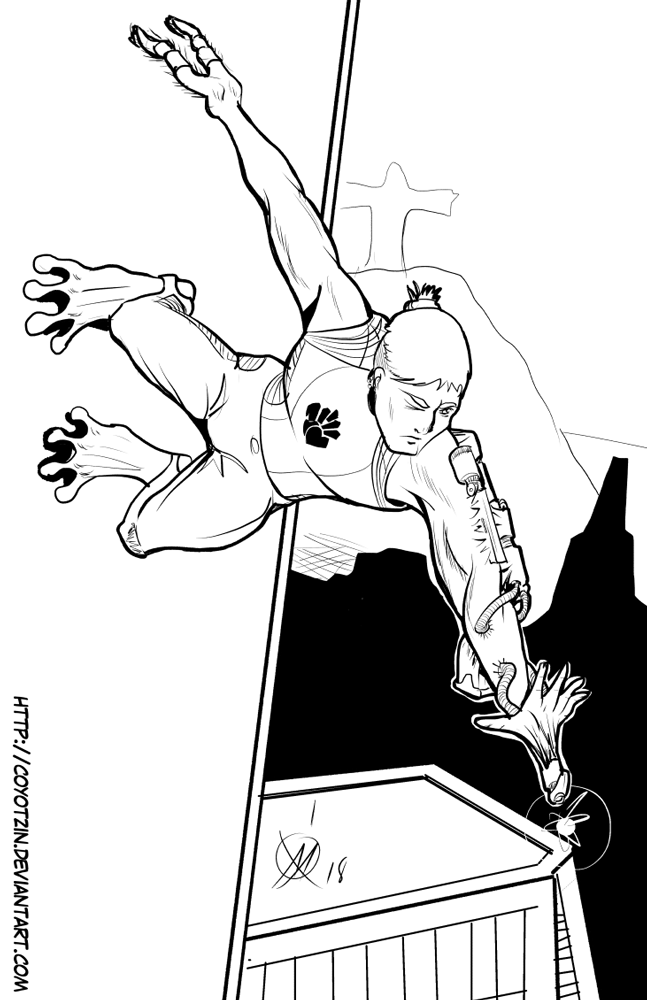 Inktober 2018 Biokinetic Sniper by Coyotzin
