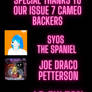 Special Thanks To Our Issue 7 Cameo Backers