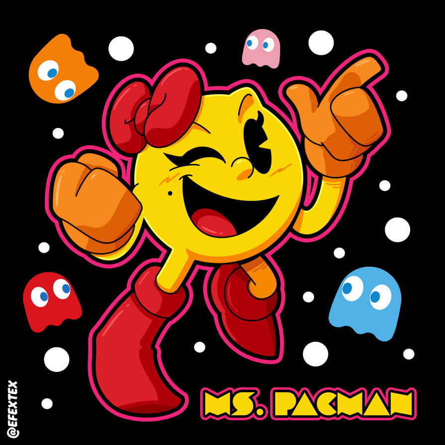 Ms. Pacman by EFEXTEX on DeviantArt