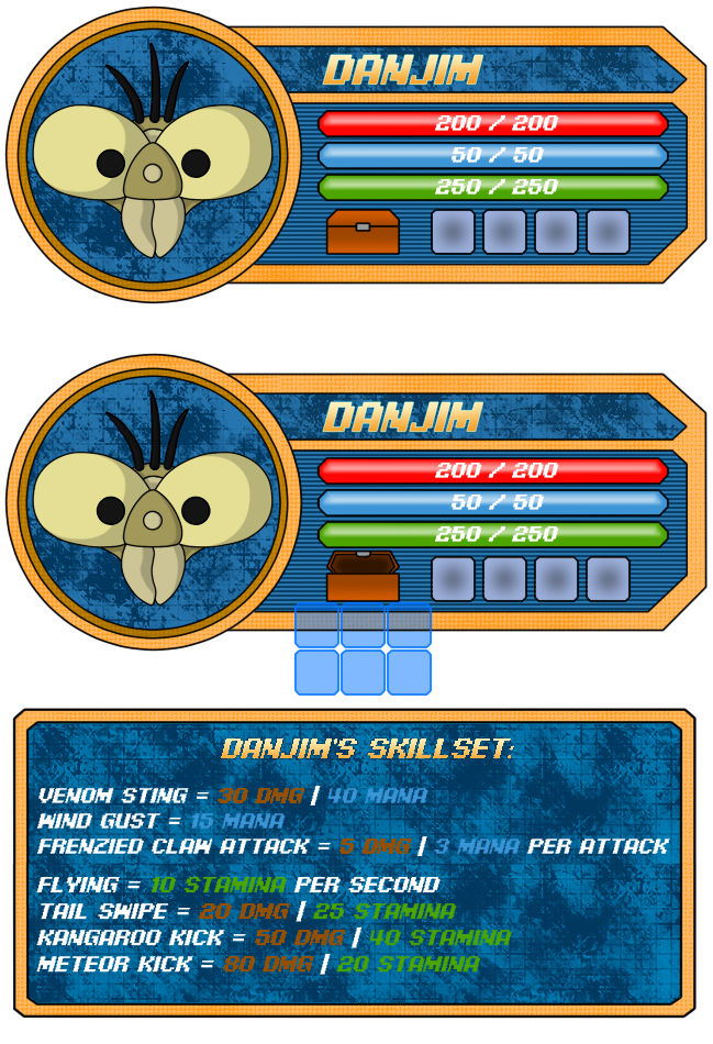 GUI for the Digimon comic + Skillset by DanjimtheDragonfly on DeviantArt