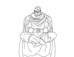 Tenshinhan meditating lineart