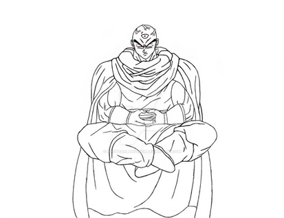 Tenshinhan meditating lineart