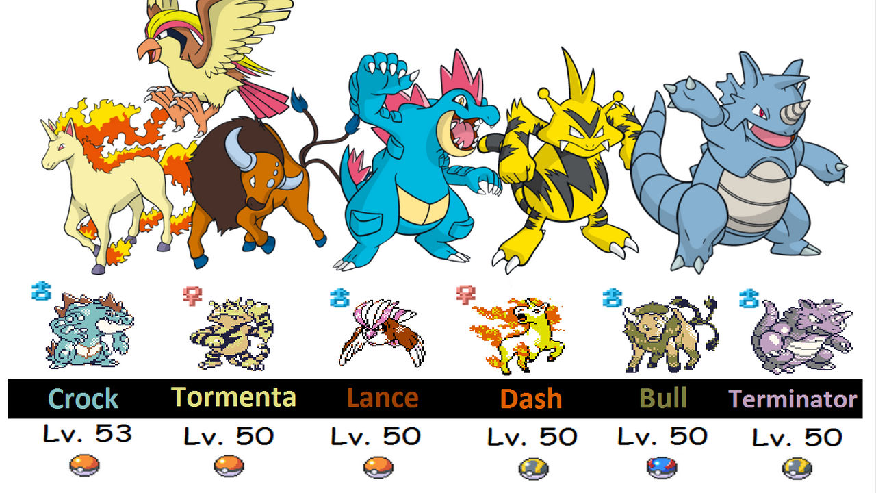 My Team Pokemon Crystal by Hawk06 on DeviantArt