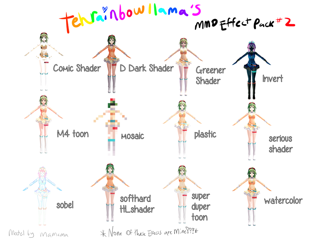 tehrainbowllama's mmd effect pack #2