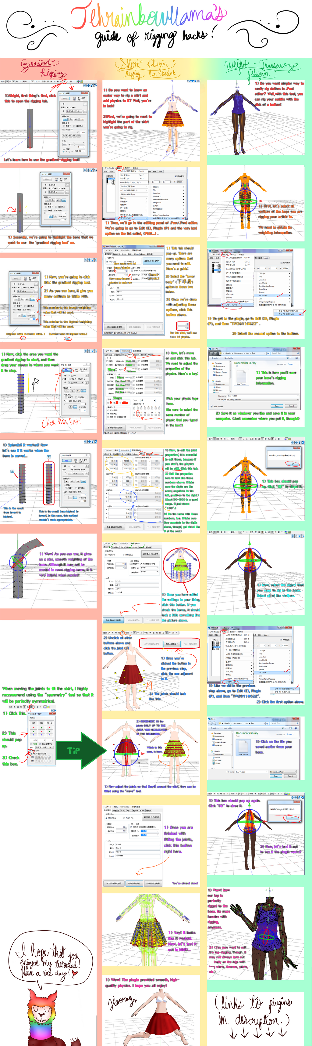 Tehrainbowllama's Guide to MMD Rigging Hacks