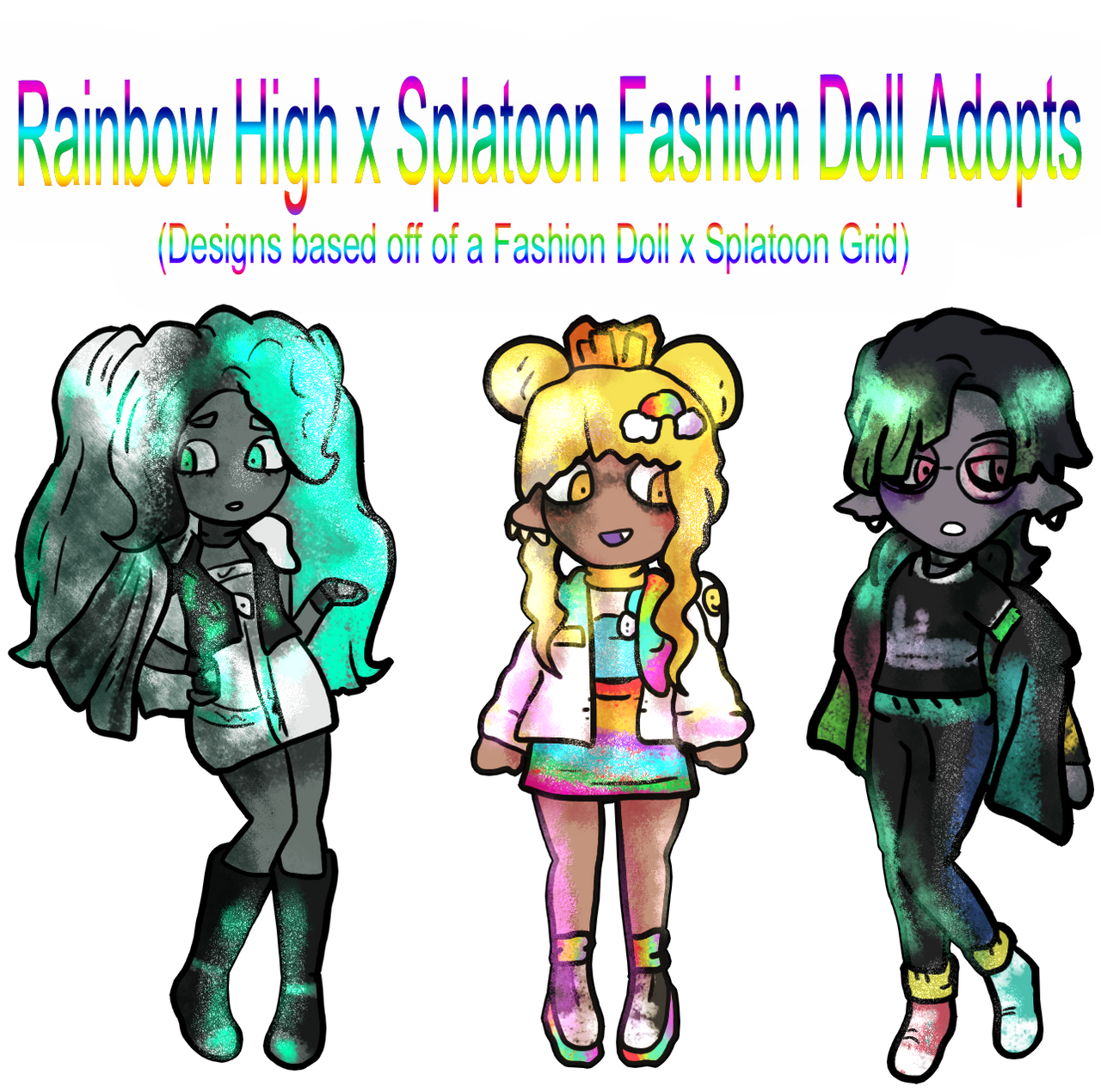 Splatoon High CLOSED OTA Splatoon x Rainbow High Dolls Adopts by Cephalodopts on ...