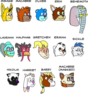 Chibi OC headshots