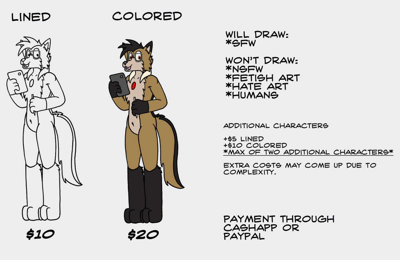 Commission sheet 2023