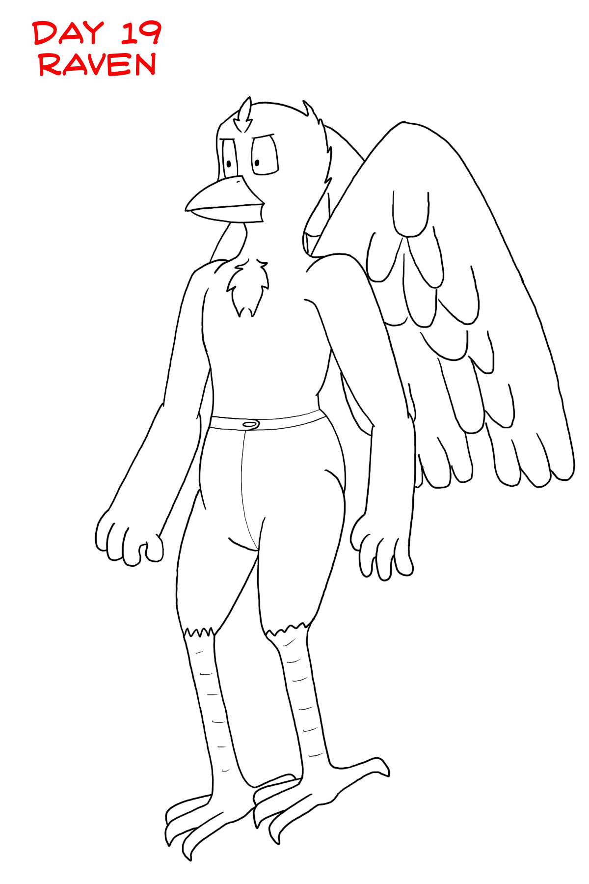 Drawtober Day 19 - Raven