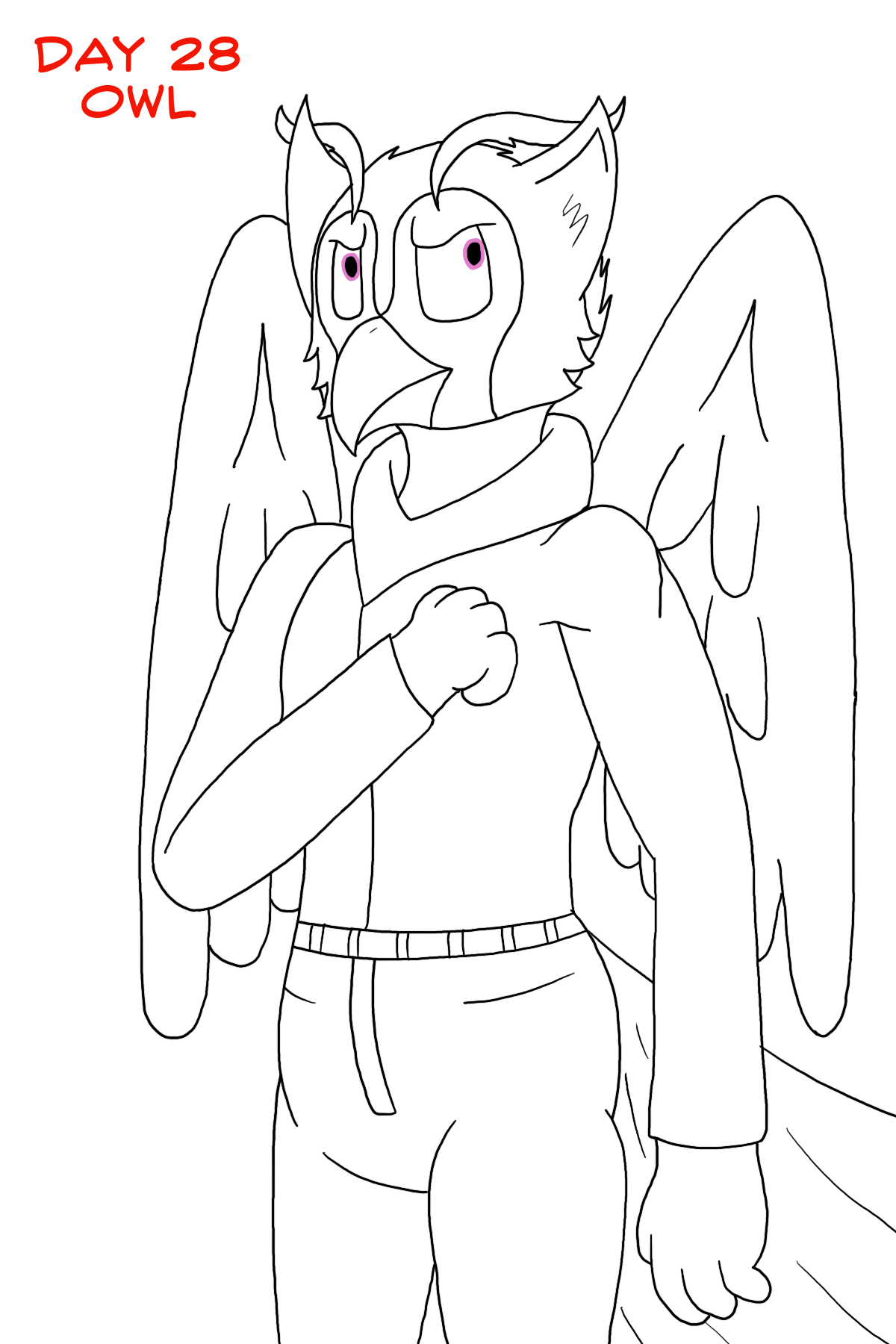 Drawtober Day 28 - Owl