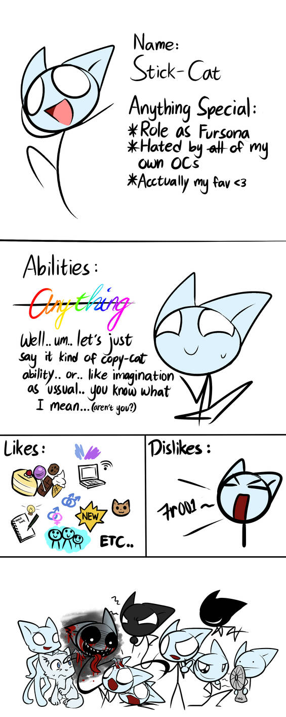 OC: Stick-Cat .:Feral-Cat:. by nekophy on DeviantArt