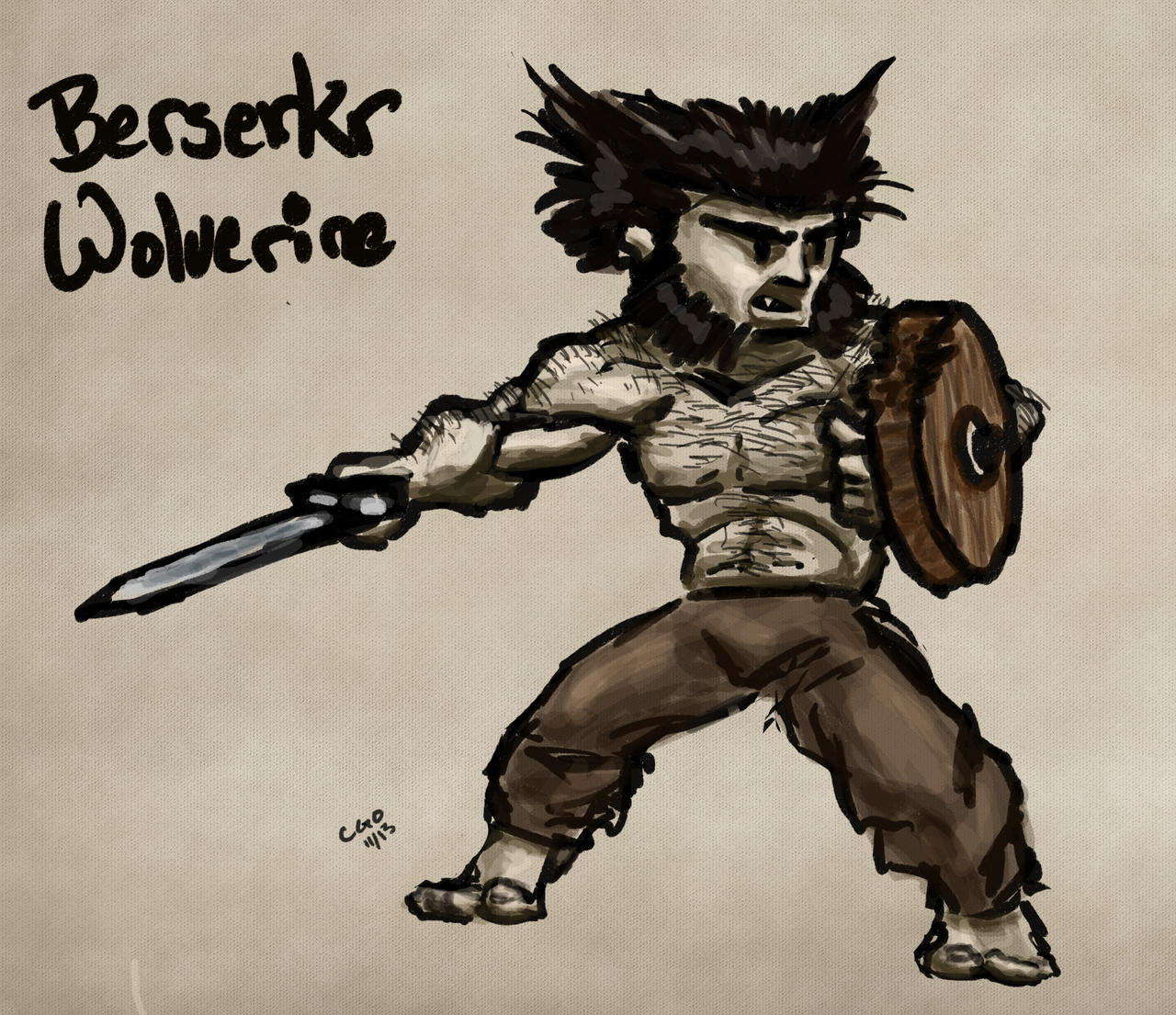 Berserkr Wolverine Sketch
