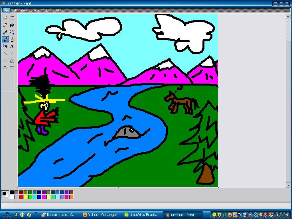 Draw Paint In The Computer Computer Paint Drawings