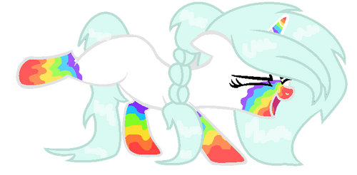 Rainbow themed pony adopt -closed-