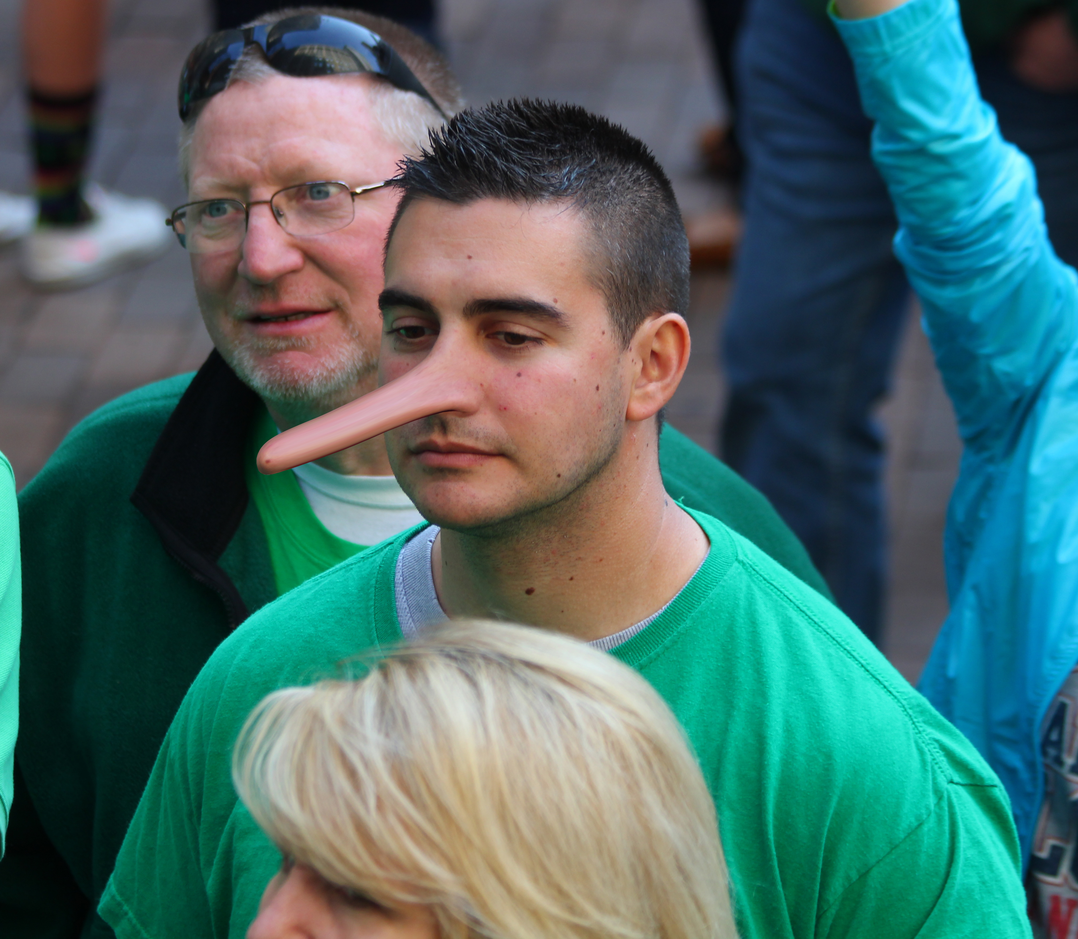 man s nose grows long pinocchio like by