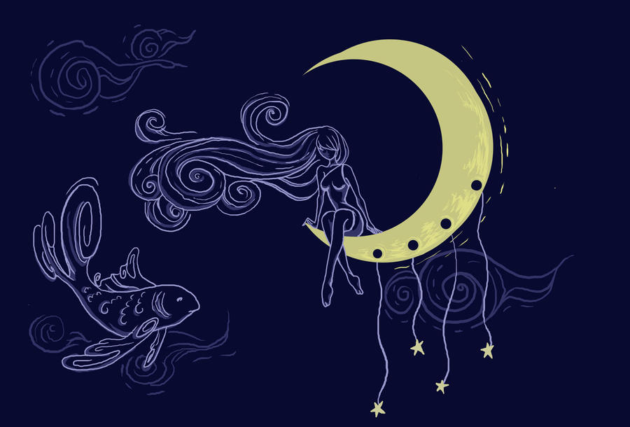 Lady on the moon by ffobsessions on DeviantArt