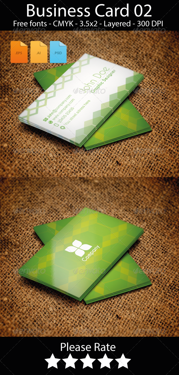 Business Card Design Green