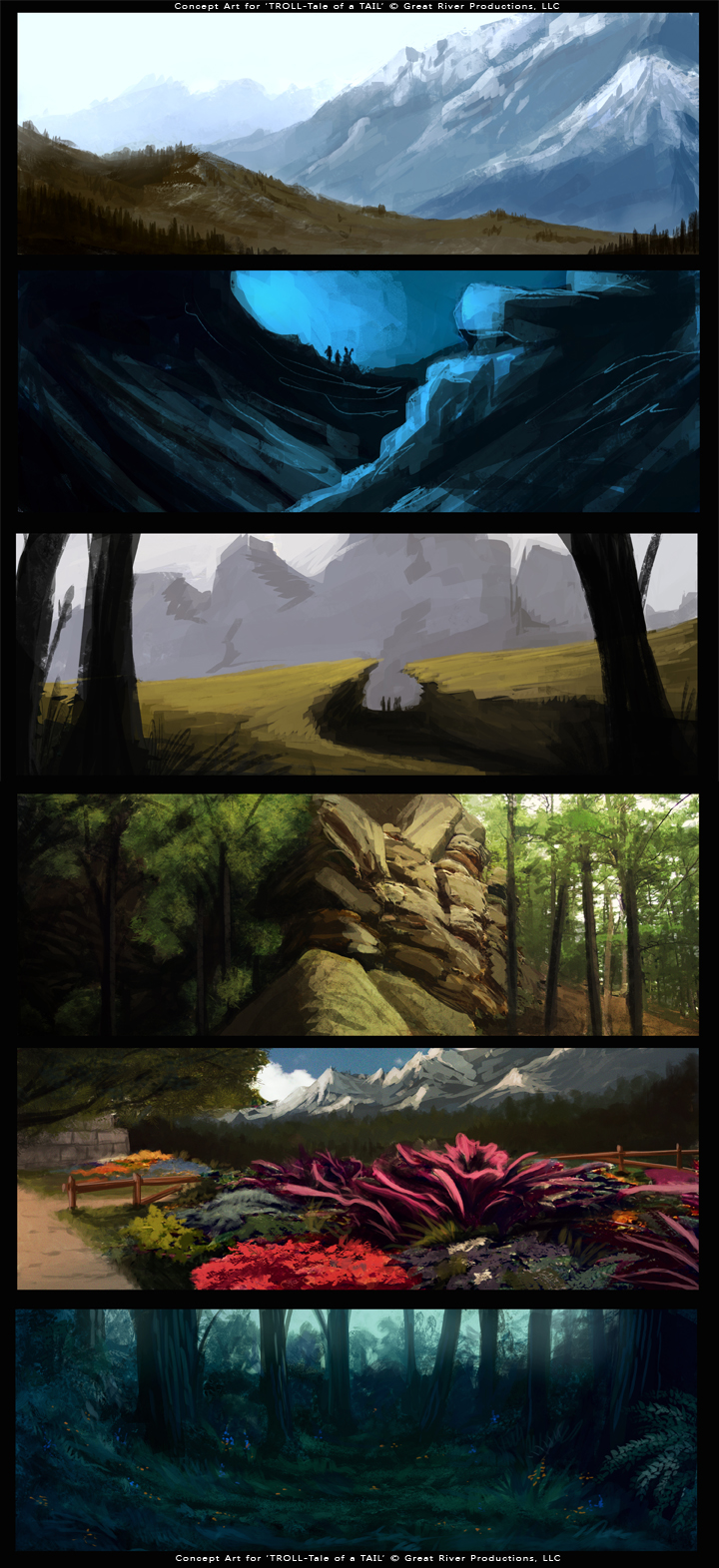 'Troll: Tale of a Tail' concept art - landscapes