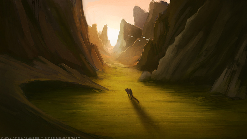 Mountain Pass by Sythgara