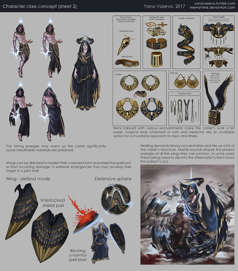 RPG class design (part 2) by MeMyMine on DeviantArt