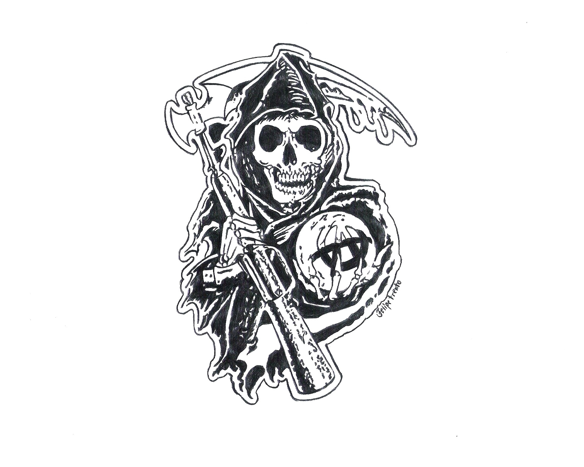 Sons Of Anarchy Reaper Logo Vector