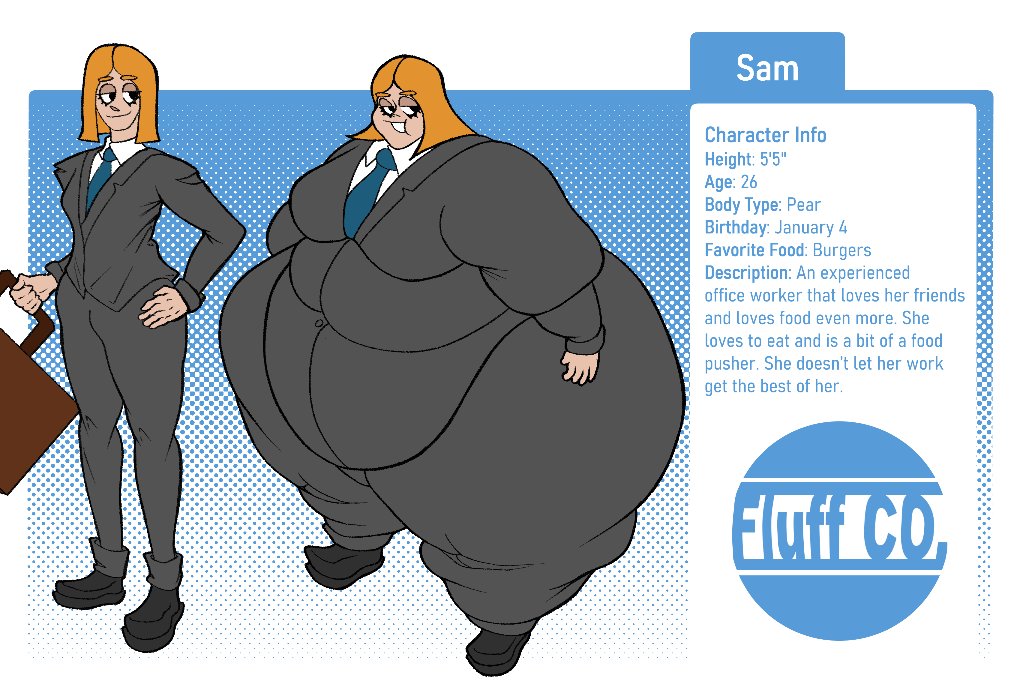Sam character sheet by SolidSoftStuff on DeviantArt