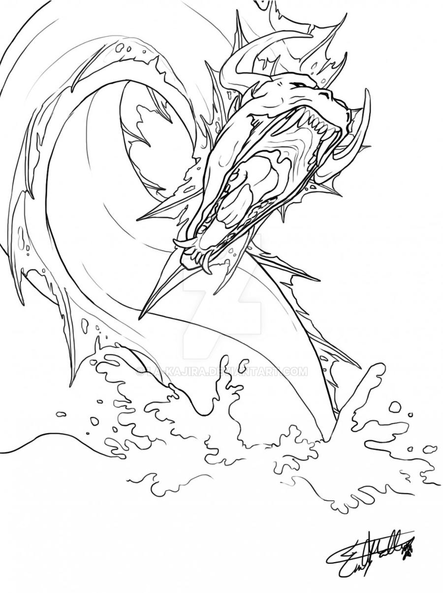 Leviathan Lineart by la-kajira on DeviantArt
