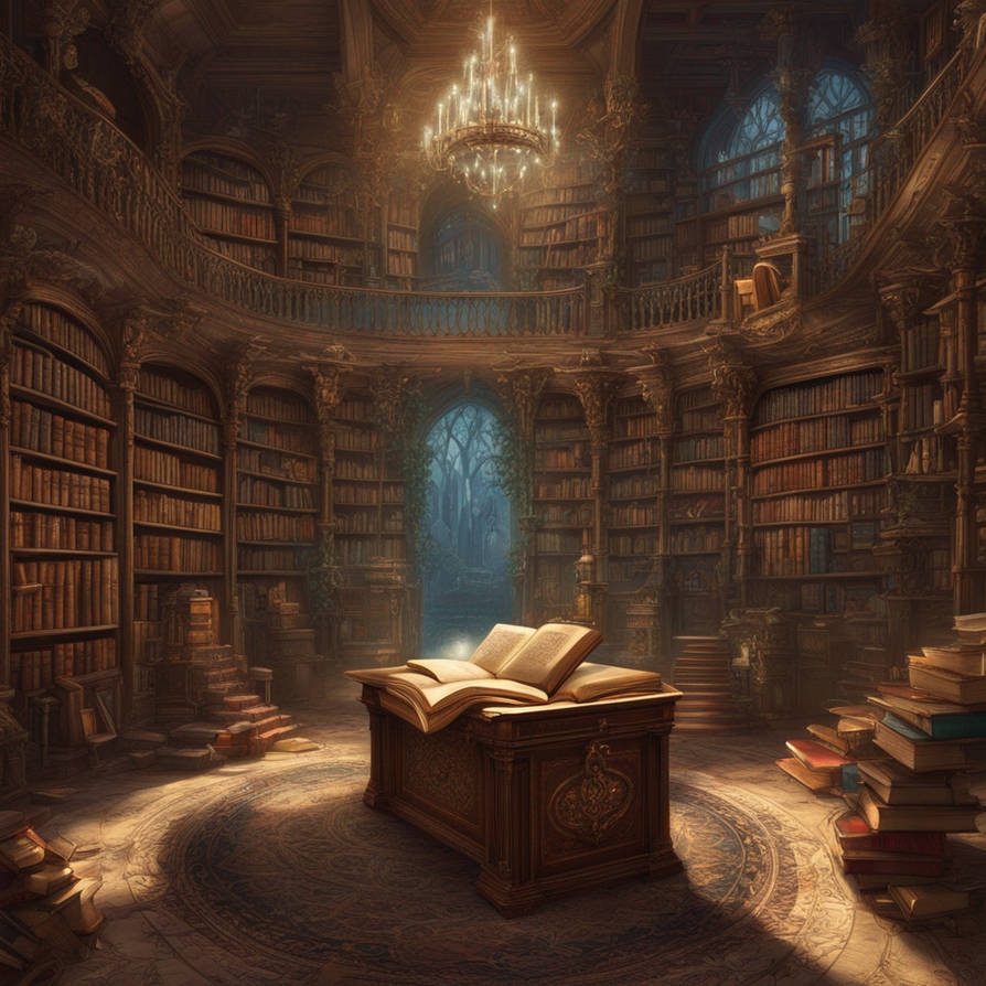 Enchanted Library, Animated Books, Mystical Knowle by pickoong on ...