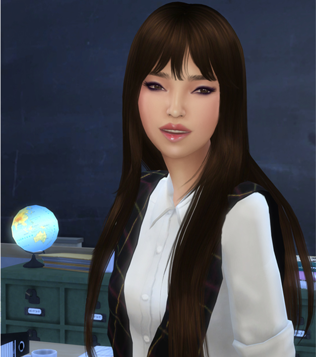Sims 4 hair with bangs maxis match Sims 4 hair with bangs maxis match