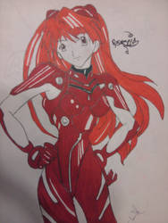 Asuka sketch (colored)