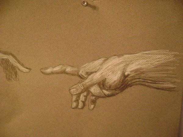 Michelangelo's hand of god