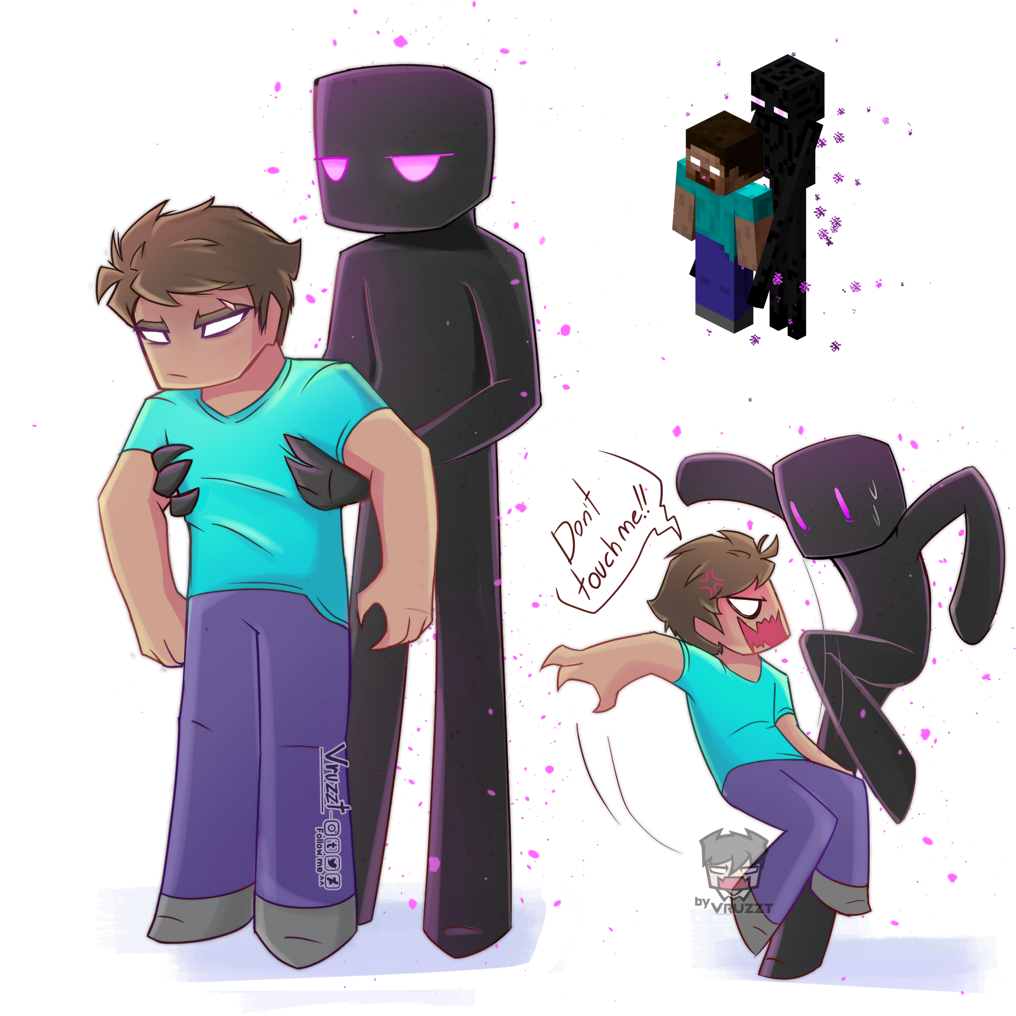 Minecraft Warden And Enderman By Vruzzt On Deviantart