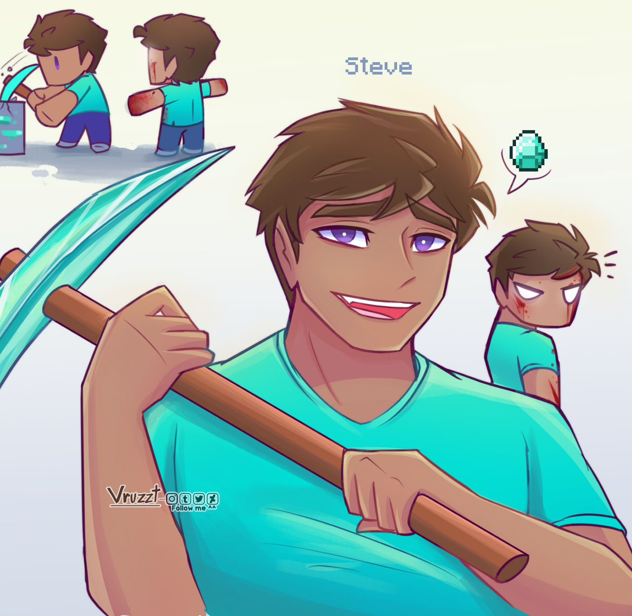 Minecraft Steve Post Minecraft Steve by Vruzzt on DeviantArt