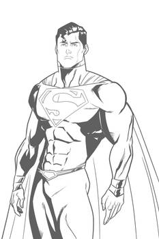 Superman sketch for sample pages