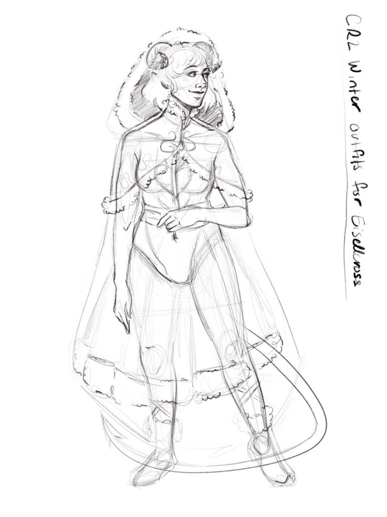 Jester Lavorre Winter Outfit Sketch