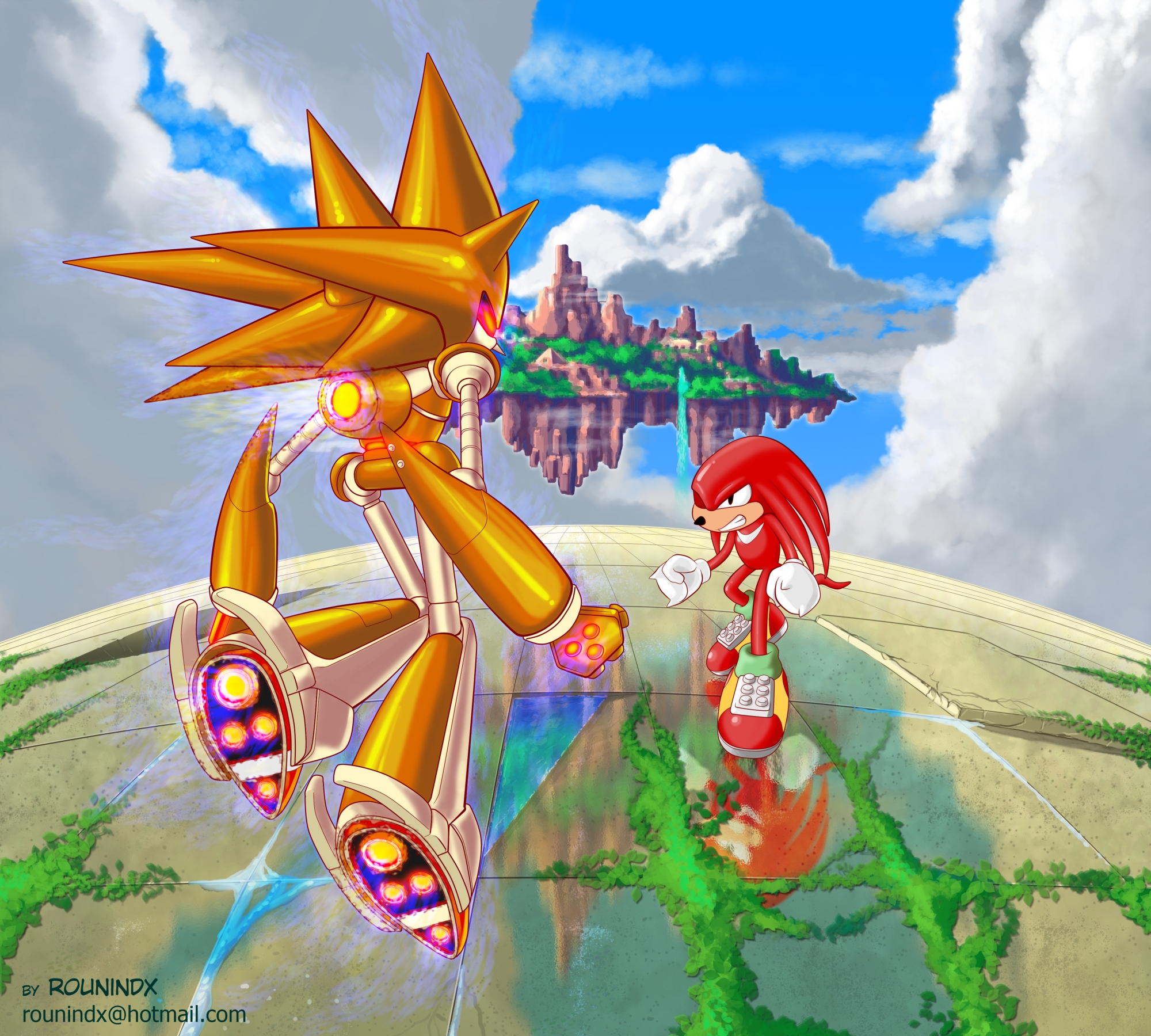 Knuckles vs Mecha Sonic MK 2 by GardePickle on DeviantArt