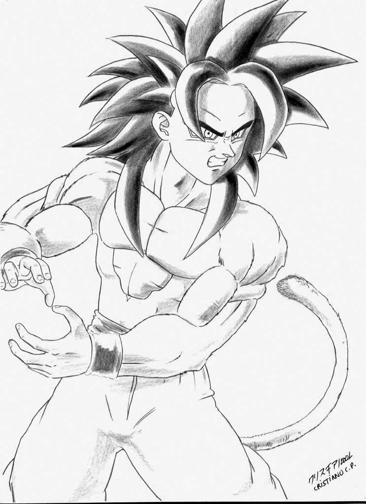 Desenho do Goku Dragon Ball a Lápis