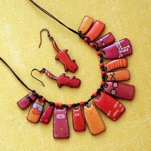 Cats jewelry set