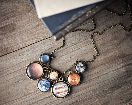 Solar system necklace