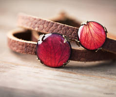Wrap bracelet - Red Rose