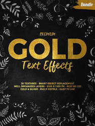 Gold Text Effects Bundle