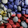 flag on stone